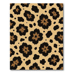 Golden Brown Floral Spots Rug