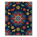 Celestial Folk Art Star Forest Rug
