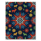 Celestial Folk Art Star Forest Rug
