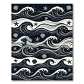 Japanese Ocean Wave Star and Shell Rug