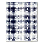 Navy Blue Geometric Polka Dot Grid Rug