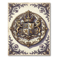 Royal Gold Heraldic Crown Crest Rug