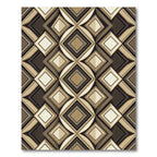 Tonal Geometric Diamond Circles Rug