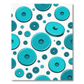 Teal Circular Overlaying Contemporary Arrangement Rug