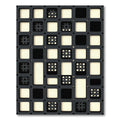 Minimalist Monochrome Geometric Grid Block Rug