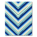 Abstract Chevron Blue Cream Geometric Rug
