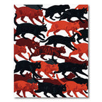 Crimson Black Cats March Composition Rug