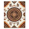 Earthy Geometric Sun Tribal Medallion Rug