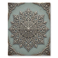 Elegant Silver Floral Medallion Area Rug