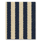 Modern Navy and Cream Vertical Stripe Rug