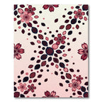 Cherry Blossom Pink Deep Red Accents Rug