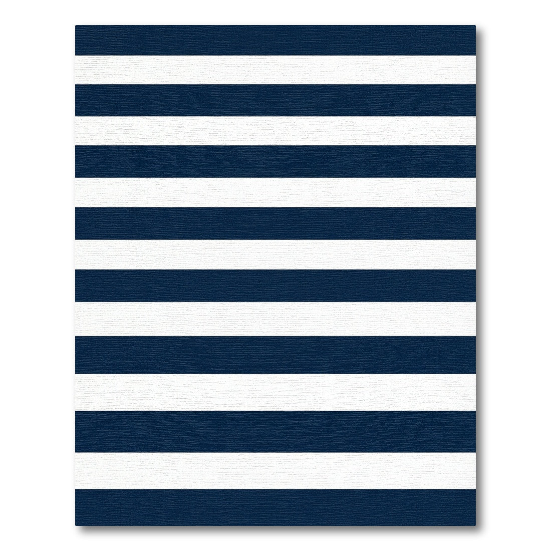 Chic Navy White Horizontal Band Rug