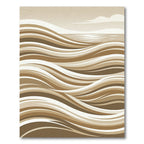 Earthy Toned Abstract Wave Rug