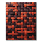 Woven Orange Brown Textile Texture Rug