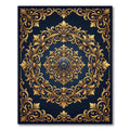 Ornate Gold Filigree Royal Navy Medallion Rug