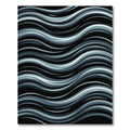 Dark Gray Wavy Stripe Abstract Rug
