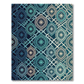 Celestial Teal Geometric Star Medallion Rug