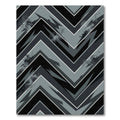 Modern Charcoal Zigzag Chevron Smoke Rug