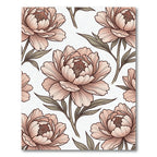 Blush Pink Peony Floral Arrangement Rug