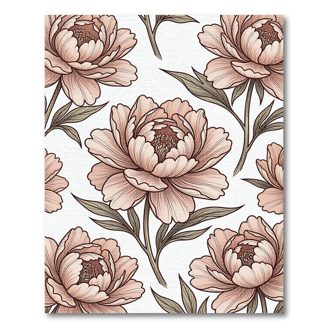 Blush Pink Peony Floral Arrangement Rug