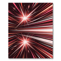 Radiant Energy Burst Red Abstract Rug