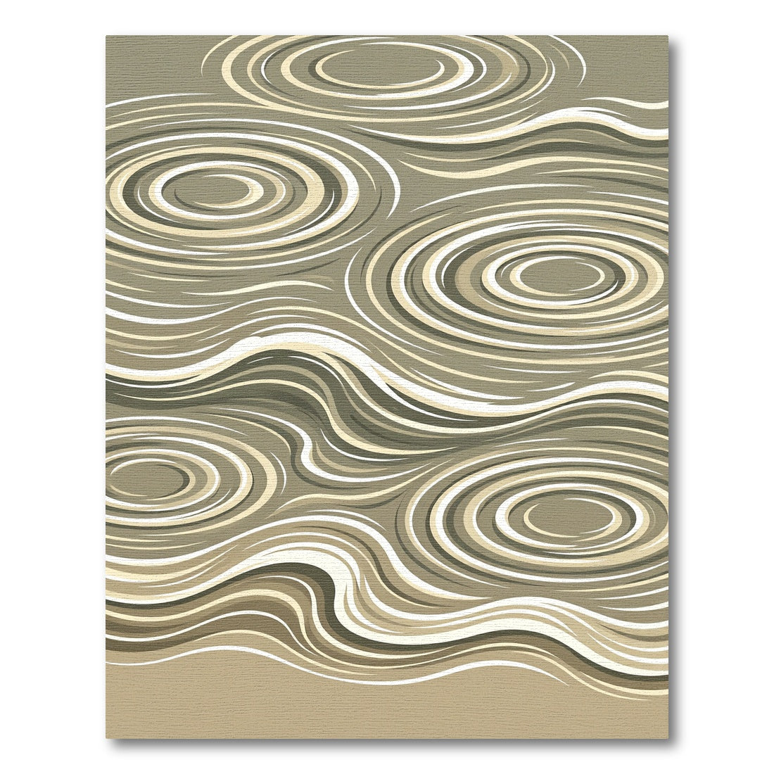 Abstract Neutral Rippling Water Wave Rug