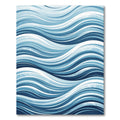 Abstract Wavy Liquid Blue Ocean Waves Rug