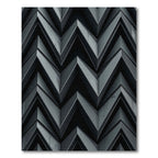 Modern Charcoal Geometric Chevron Zigzag Rug