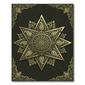 Sage Green Ornate Star Paisley Medallion Rug