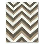 Earthy Neutral Chevron Stripes Rug