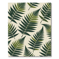 Lush Botanical Emerald Fern Frond Rug