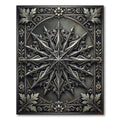 Ornate Silver Star Botanical Medallion Rug