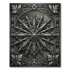 Ornate Silver Star Botanical Medallion Rug