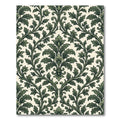 Emerald Foliage Damask Scroll Victorian Rug