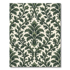 Emerald Foliage Damask Scroll Victorian Rug