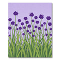 Field Of Purple Flowers With Grass Rug