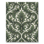 Elegant Forest Green Acanthus Scroll Rug