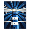 Naval Blue Radiant Lighthouse Stripe Rug