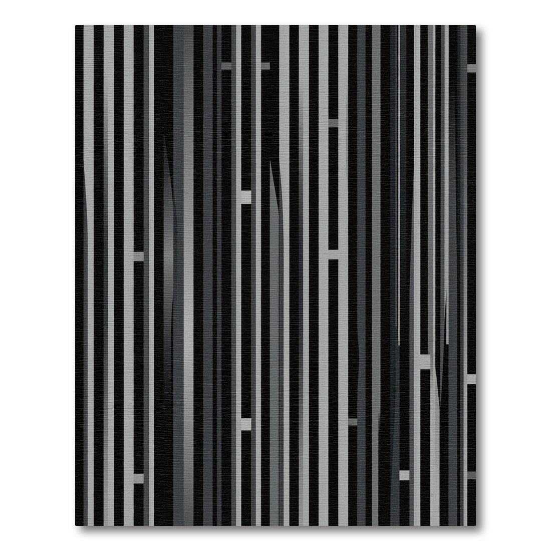 Modern Monochrome Vertical Striped Minimalist Rug