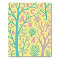 Whimsical Cherry Blossom Alphabet Trees Rug