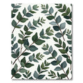 Lush Green Eucalyptus Botanical Foliage Rug