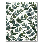 Lush Green Eucalyptus Botanical Foliage Rug