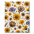 Sunny Sunflower Meadow with Wheat Field Rug