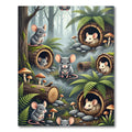 Whimsical Mouse Woodland Forest Scene Rug