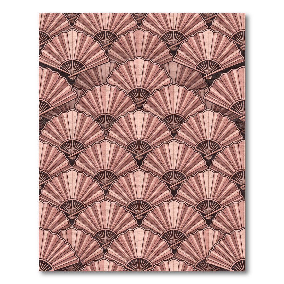 Rose Gold Fan Art Deco Rug