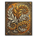 Gilded Ornate Acanthus Foliage Scroll Rug