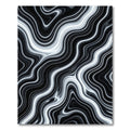 Monochrome Liquid Marble Swirl Rug