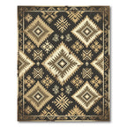 Earthy Geometric Tribal Diamond Rug