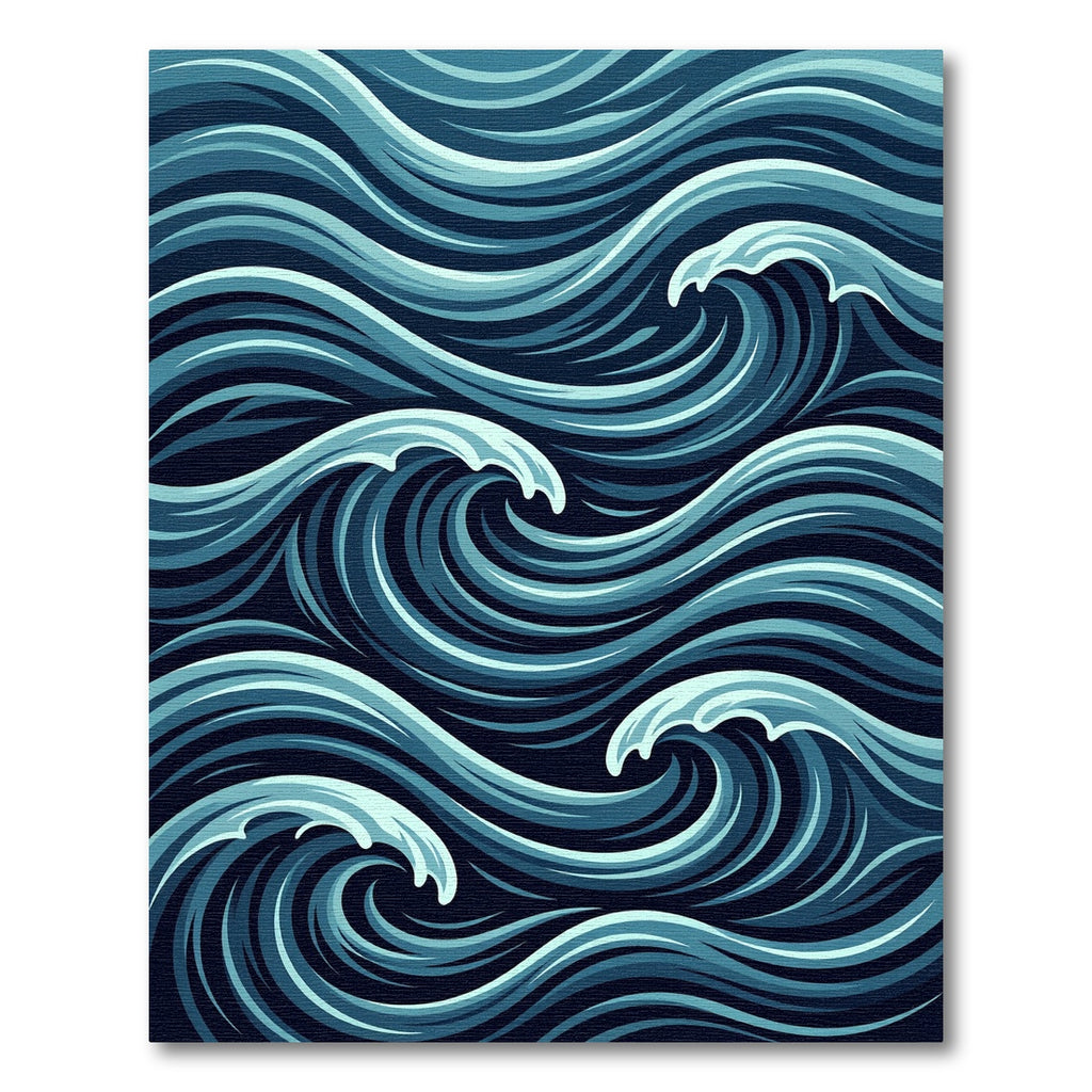 Deep Ocean Swirling Wave Rug