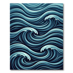 Deep Ocean Swirling Wave Rug
